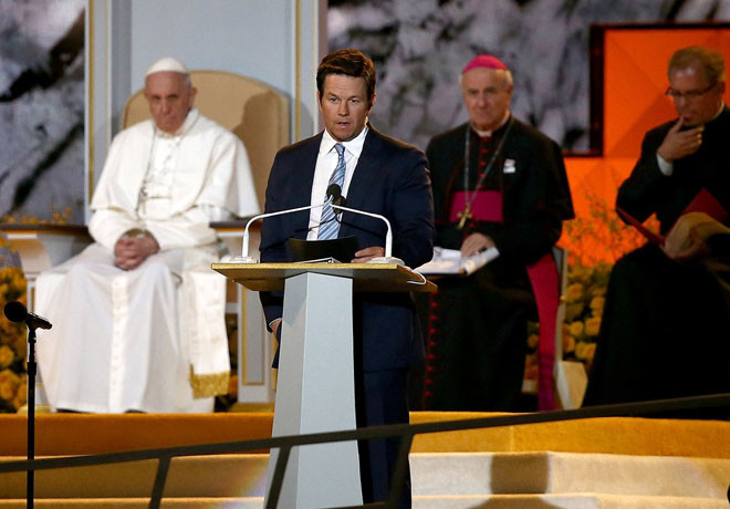 Mark Wahlberg Pope Francis