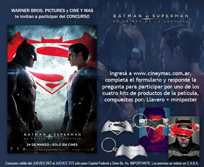 Concurso "Batman Superman: Origen de la Justicia". | Cine y más... ::: 20 Años :::